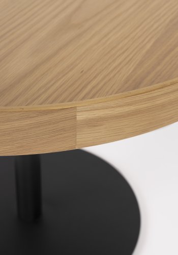 WHITE LABEL LIVING Yuri M sidebord, rund - natur egefinér og sort jern (56)