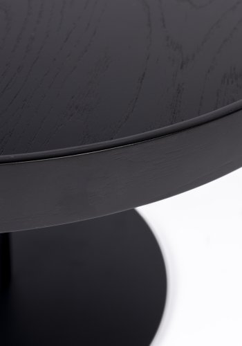 WHITE LABEL LIVING Yuri M sidebord, rund - sort egefinér og sort jern (56)