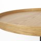 WHITE LABEL LIVING Yuri L sidebord, rund - natur egefinér og sort jern (70)