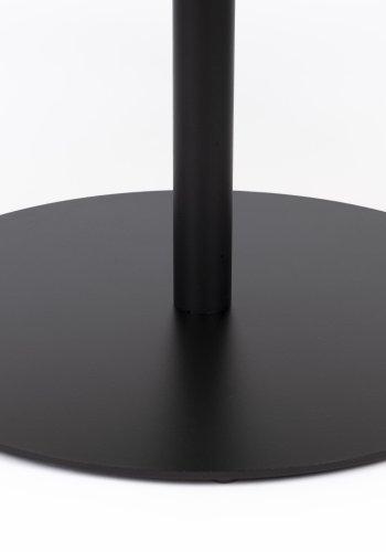 WHITE LABEL LIVING Yuri L sidebord, rund - natur egefinér og sort jern (70)