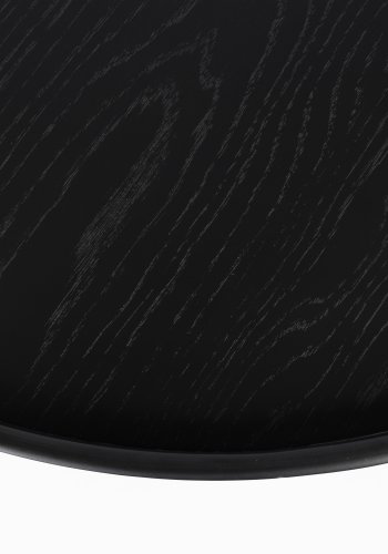  White Label Living  WHITE LABEL LIVING Yuri L sidebord, rund - sort egefinér og sort jern (70)