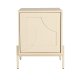 ZUIVER Faces sidebord, m. 1 lge og 1 hylde - beige egetr og jern (45x35)