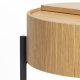 ZUIVER Slides sidebord, m. 1 rum og 1 hylde - natur egetrsfinér og sort metal (45)