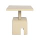 ZUIVER Chubby sidebord, kvadratisk - beige jern (40x40)