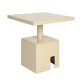 ZUIVER Chubby sidebord, kvadratisk - beige jern (40x40)
