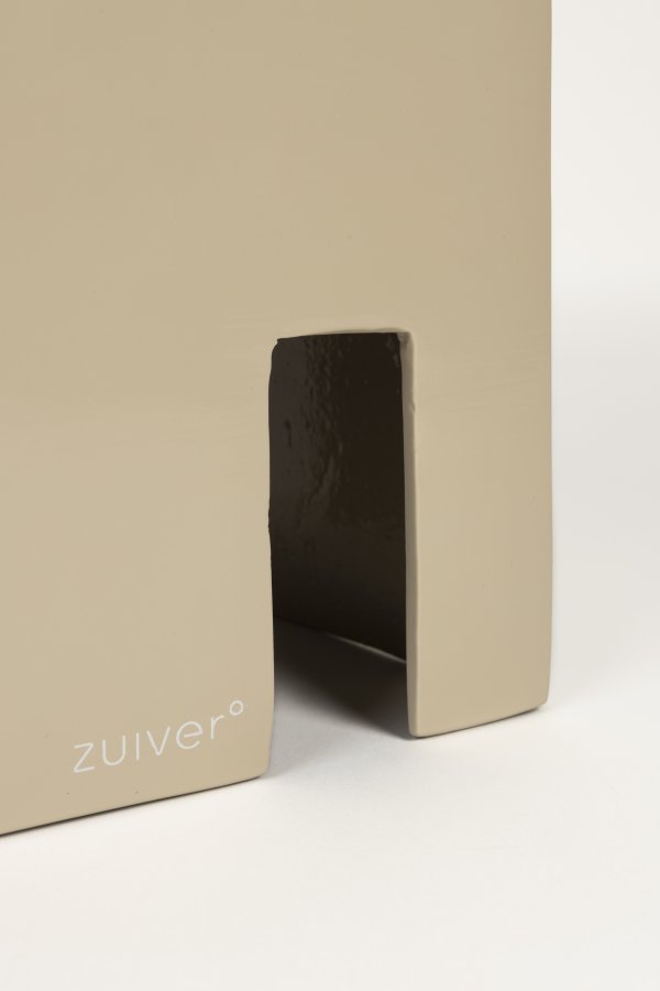 ZUIVER Chubby sidebord, kvadratisk - beige jern (40x40)
