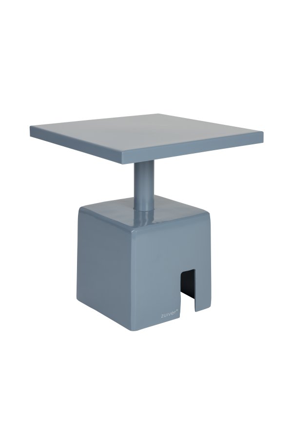 ZUIVER Chubby sidebord, kvadratisk - ocean bl jern (40x40)
