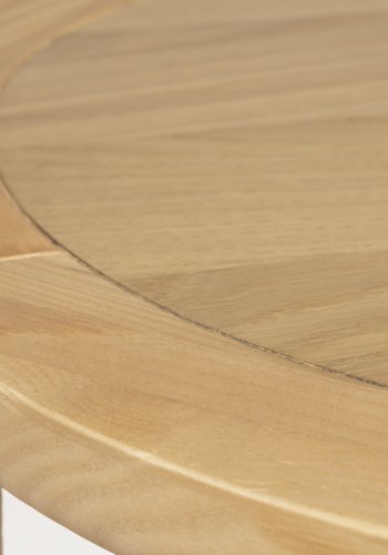 ZUIVER Storm sofabord, rund - natur egetrsfinér og asketr (60)