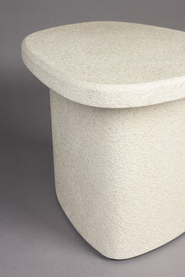 DUTCHBONE Veda sidebord, hj - beige genbrugt marmor (56x45)