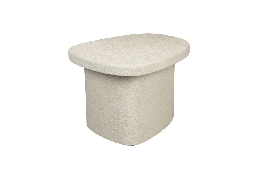 DUTCHBONE Veda sidebord, lav - beige genbrugt marmor (56x45)
