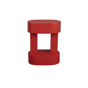 DUTCHBONE Magenta sidebord, oval - rd metal (36x20)