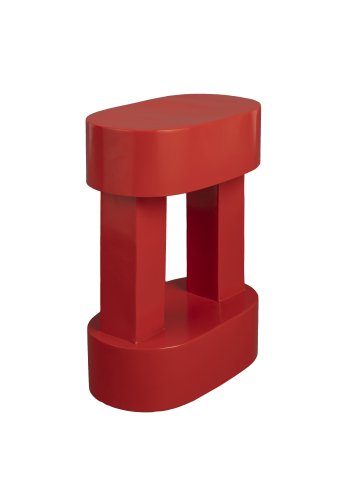 DUTCHBONE Magenta sidebord, oval - rd metal (36x20)