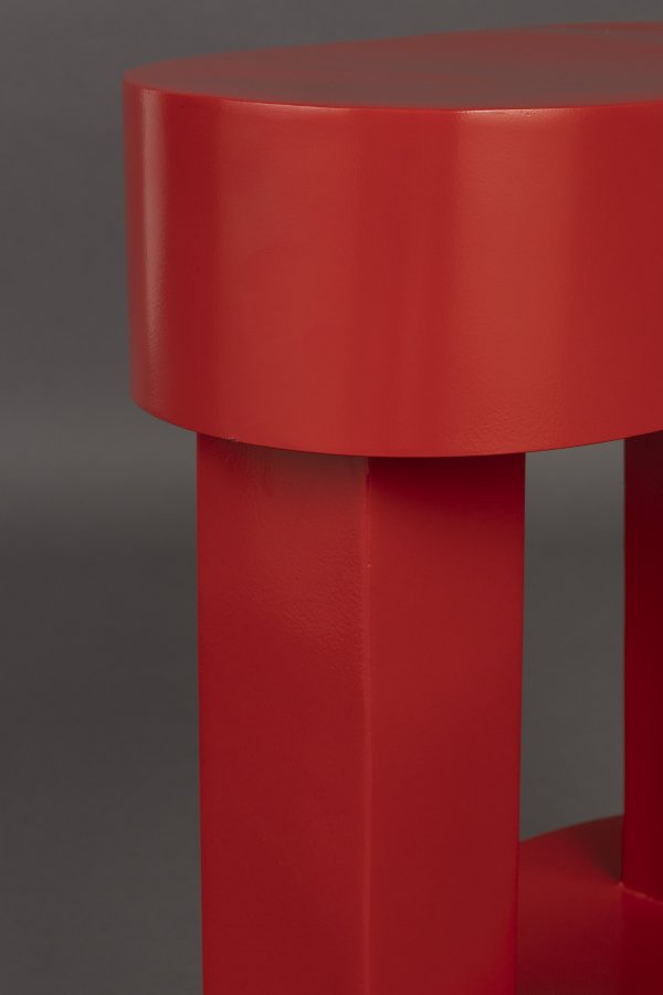 DUTCHBONE Magenta sidebord, oval - rd metal (36x20)