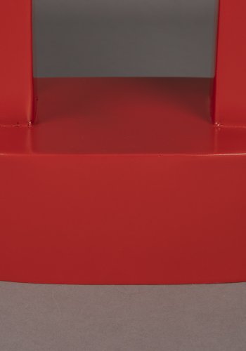 DUTCHBONE Magenta sidebord, oval - rd metal (36x20)