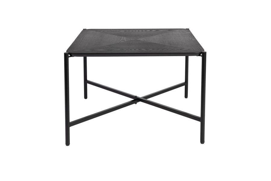 WHITE LABEL LIVING Marcio sofabord, kvadratisk - sort MDF og metal (40x40)
