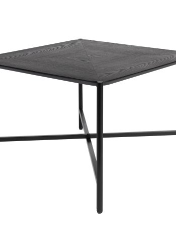 WHITE LABEL LIVING Marcio sofabord, kvadratisk - sort MDF og metal (40x40)