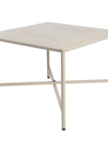 WHITE LABEL LIVING Marcio sofabord, kvadratisk - beige MDF og metal (40x40)