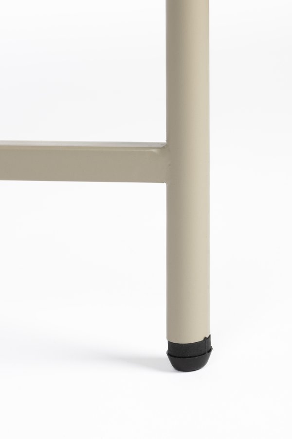 WHITE LABEL LIVING Marcio sofabord, kvadratisk - beige MDF og metal (40x40)