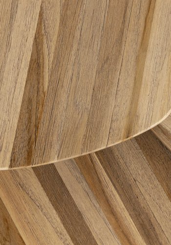 WHITE LABEL LIVING Cuties sofabord - brun teakfinér og sort jern (st med 3)