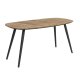WHITE LABEL LIVING Gualdo sofabord, rektangulr - brun teakfinér og sort jern (80x39)