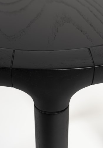 ZUIVER Storm sidebord, rund - sort egetrsfinér og asketr (45)