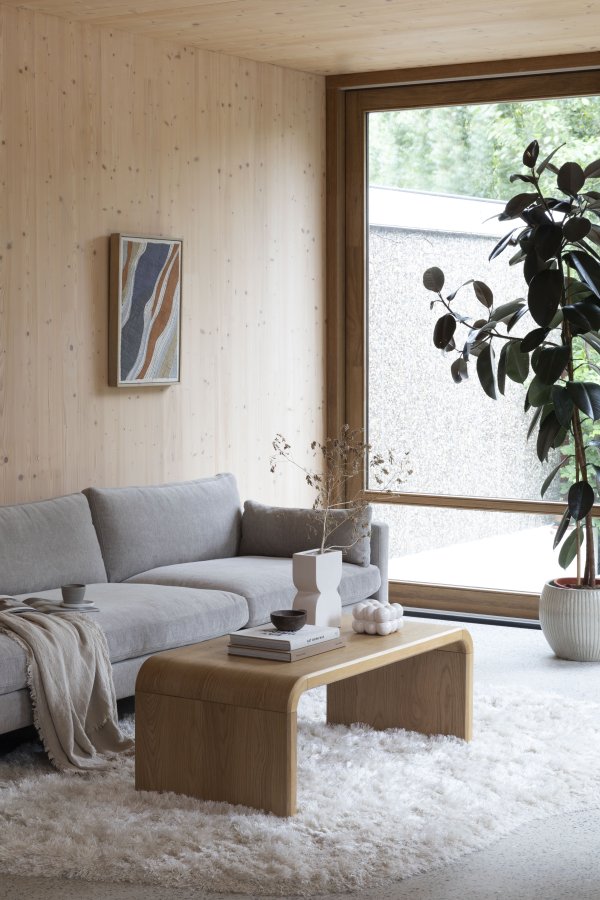 ZUIVER Brave sofabord, rektangulr - natur egetrsfinér og gummitr (120x60)