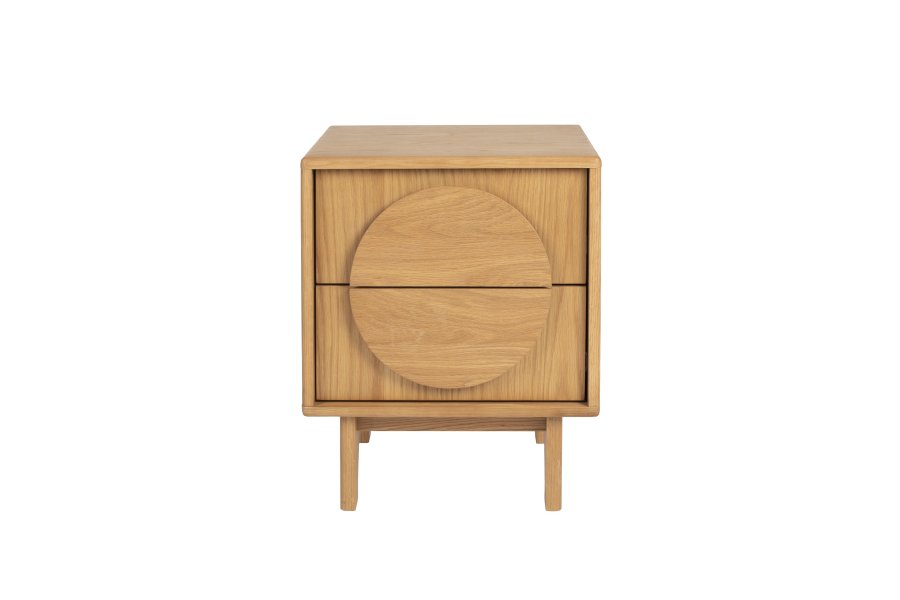 ZUIVER sidebord, m. 2 skuffer - natur egetr (45x40)