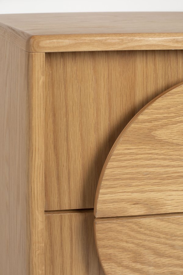 ZUIVER sidebord, m. 2 skuffer - natur egetr (45x40)