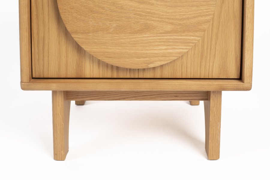 ZUIVER sidebord, m. 2 skuffer - natur egetr (45x40)