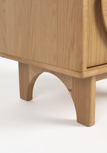 ZUIVER sidebord, m. 2 skuffer - natur egetr (45x40)