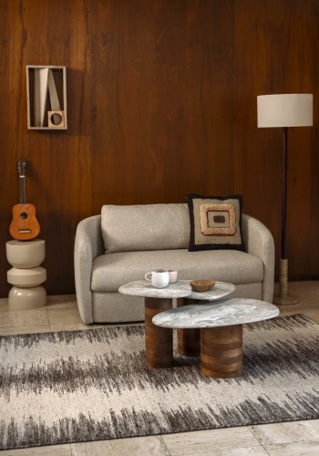 DUTCHBONE Suki sidebord - brun marmor og brun mangotr (st med 3)