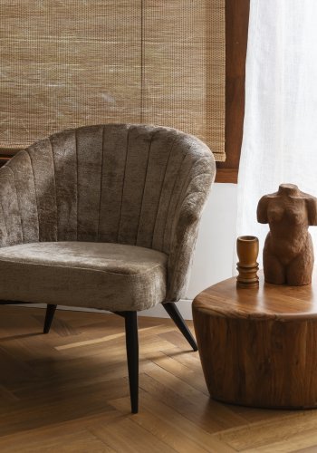 DUTCHBONE Ayla sofabord, organisk - brun akacietr (58x45)