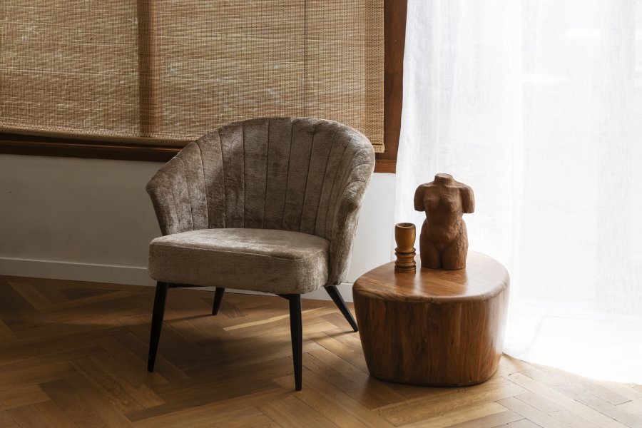 DUTCHBONE Ayla sofabord, organisk - brun akacietr (58x45)