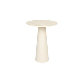 WHITE LABEL LIVING Joya sidebord, Lav, rund - beige keramik/jern (40)