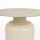 WHITE LABEL LIVING Karula sidebord, Hj, rund - beige keramik/jern (60)