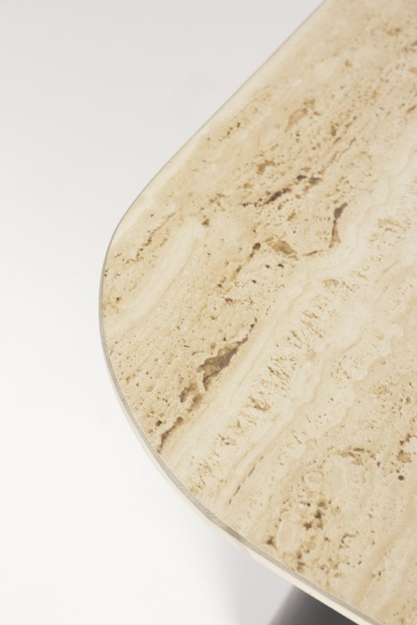 WHITE LABEL LIVING Baru sidebord - beige keramik og sort jern (st med 2)