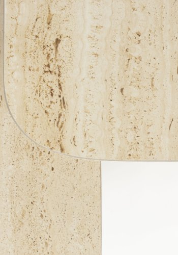 WHITE LABEL LIVING Baru sidebord - beige keramik og sort jern (st med 2)