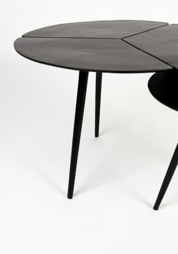 WHITE LABEL LIVING Kourdeboer sidebord - sort aluminium (st med 2)