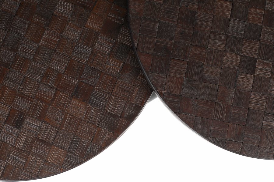 WHITE LABEL LIVING Webster sidebord - brun genbrugsteak og jern (st med 2)