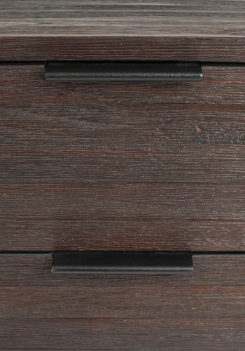 WHITE LABEL LIVING Webster sidebord, m. 2 skuffer - brun genbrugsteak og jern (40x30)