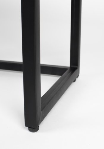 WHITE LABEL LIVING Webster sidebord, m. 2 skuffer - brun genbrugsteak og jern (40x30)