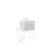 WHITE LABEL LIVING Webster sidebord, m. 2 skuffer - brun genbrugsteak og jern (40x30)