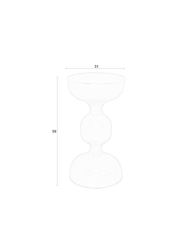 WHITE LABEL LIVING Lars sidebord, rund - elfenben jern (31)