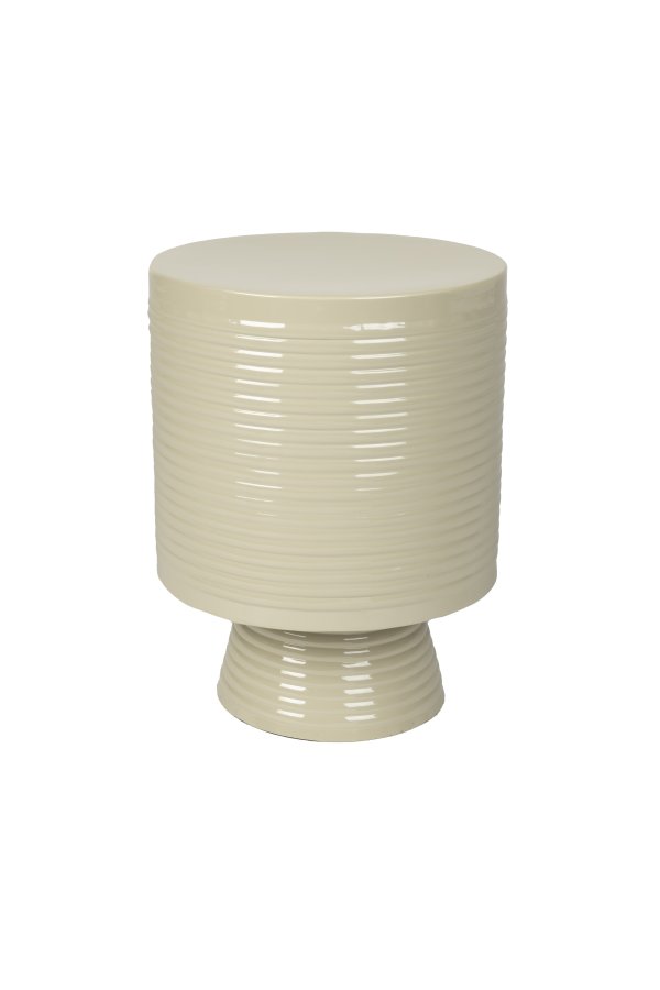 WHITE LABEL LIVING Sven L sidebord, rund - elfenben jern (35)