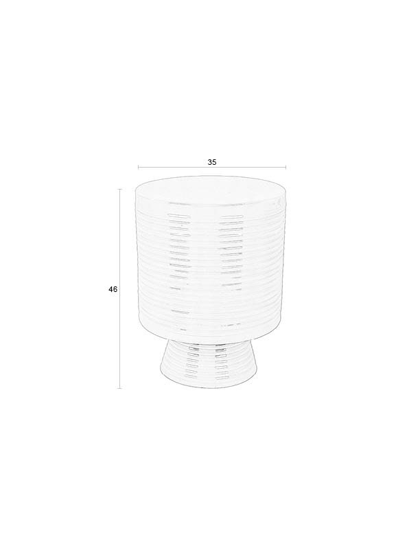 WHITE LABEL LIVING Sven L sidebord, rund - elfenben jern (35)