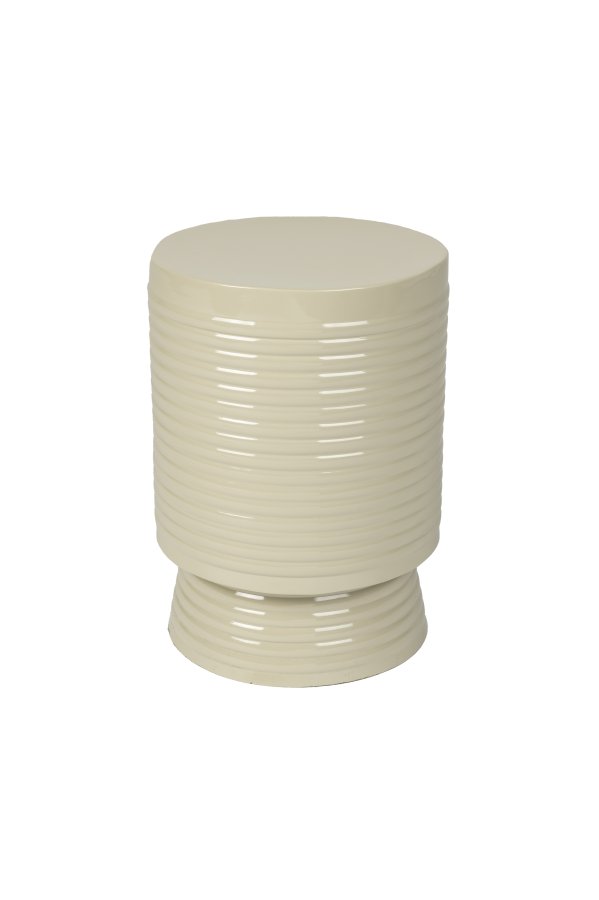 WHITE LABEL LIVING Sven S sidebord, rund - elfenben jern (25)