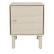 ZUIVER Morning sengebord, m. 1 lge og 1 hylde - gr rattan/MDF/akacietr (40x45)