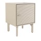 ZUIVER Morning sengebord, m. 1 lge og 1 hylde - gr rattan/MDF/akacietr (40x45)
