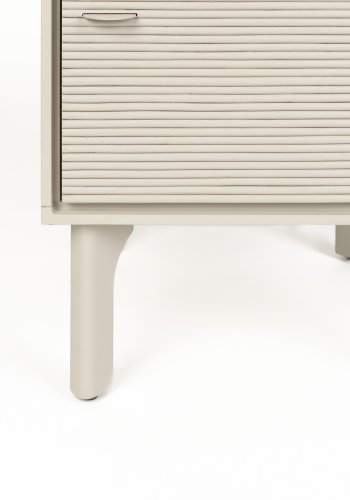 ZUIVER Morning sengebord, m. 1 lge og 1 hylde - gr rattan/MDF/akacietr (40x45)