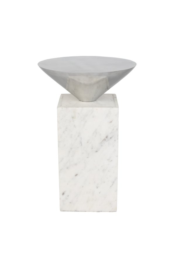 ZUIVER Pride sidebord - aluminium og hvid marmor (30)